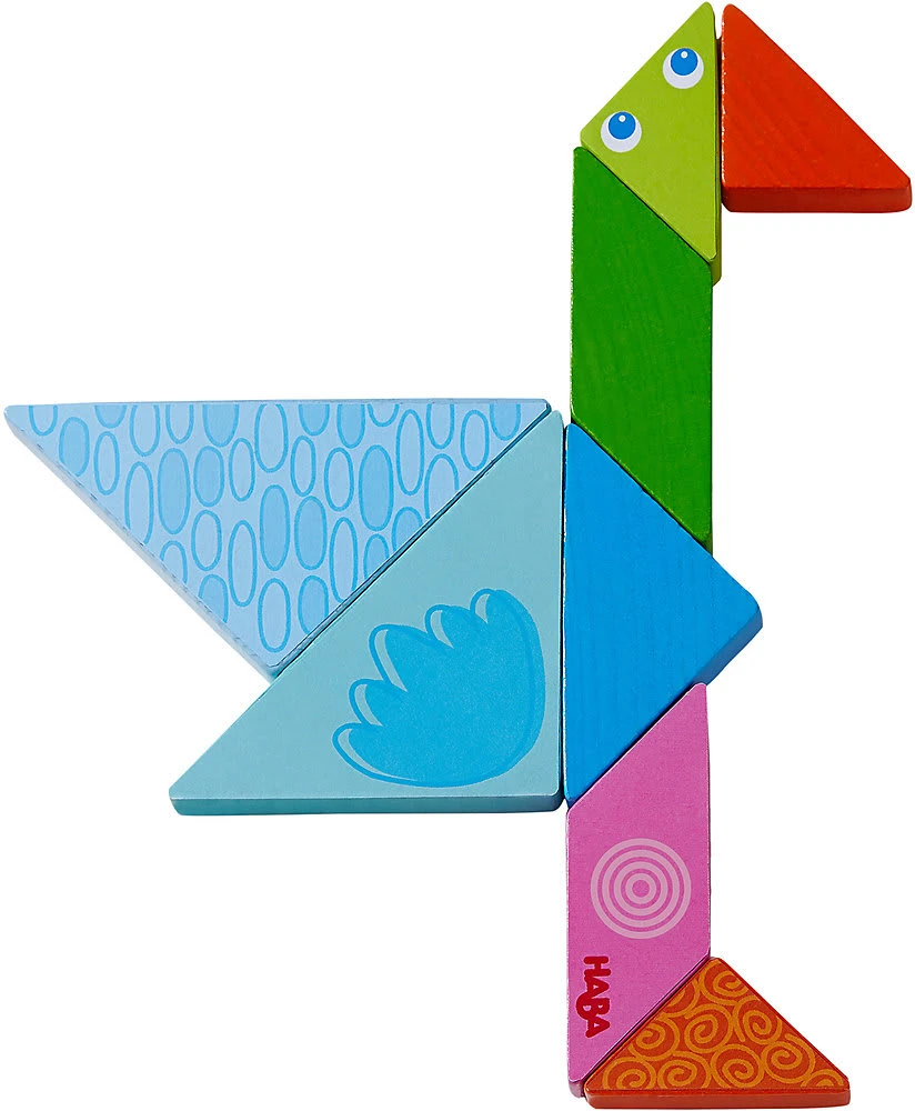 Haba 305777 Legespiel Bunter Tangram-Mix, 21-tlg. – Bild 3