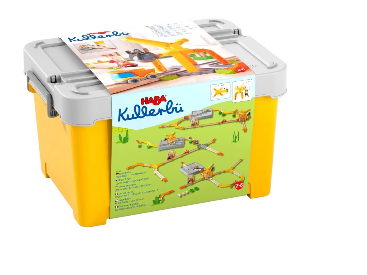 HABA 305783 Kullerbü – Spielbahn Freie Bahn – Verladekran!