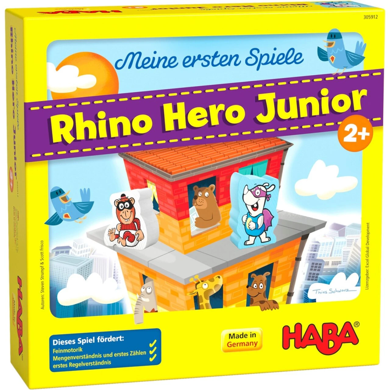 HABA 305912 Meine Ersten Spiele - Rhino Hero Junior
