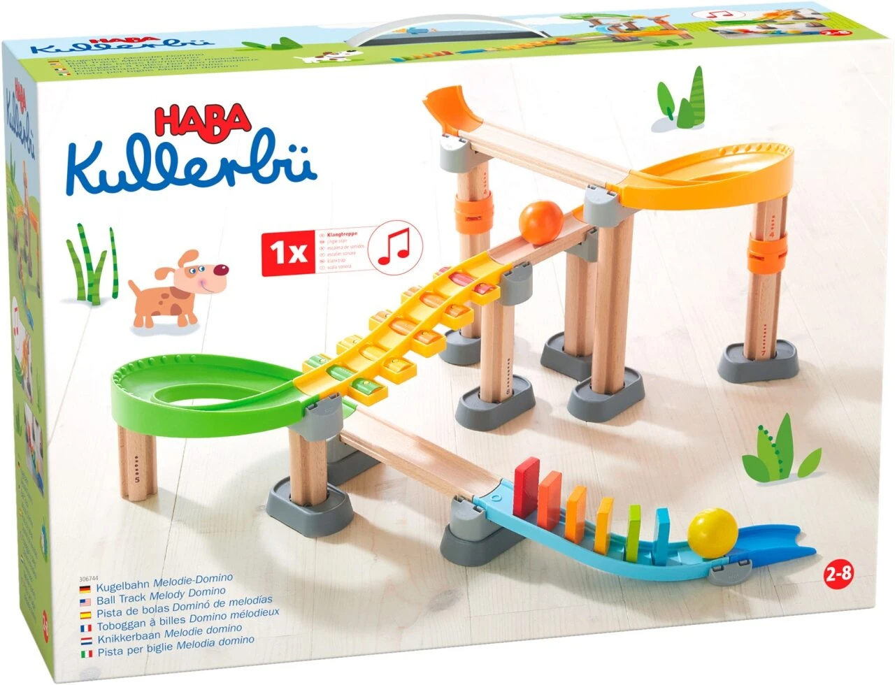 HABA 306744 Kullerbü – Kugelbahn Melodie-Domino