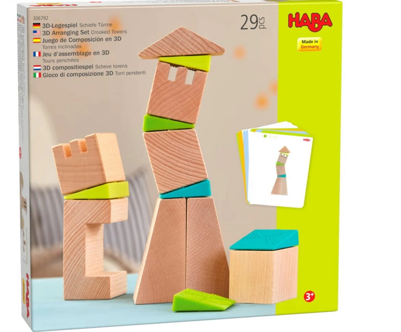 HABA 306792 3D-Legespiel Schiefe Türme