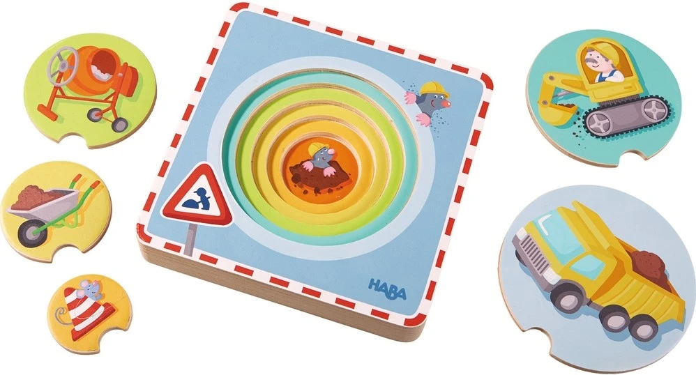 Haba Holzpuzzle Baustellen-Spaß
