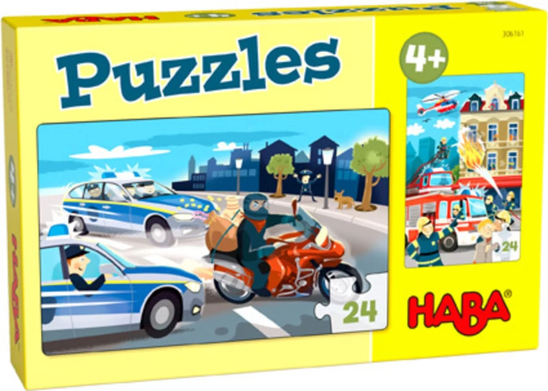 Haba Puzzles Im Einsatz (Kinderpuzzle) | 2 Spannende Motive Mit Je 24 Puzzleteilen