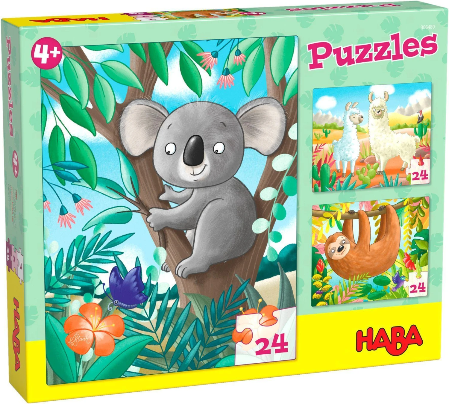 Puzzles Koala, Faultier & Co. 3 X 24 Teile